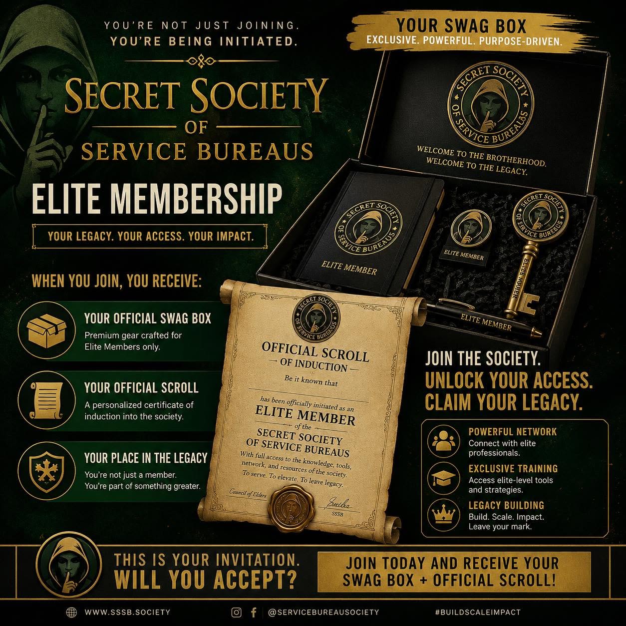 Official Secret Society member swag box
